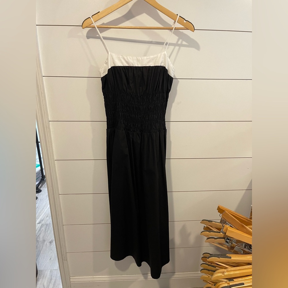 Alexandra Smocked Midi Dress | Black - Picture 2 of 3